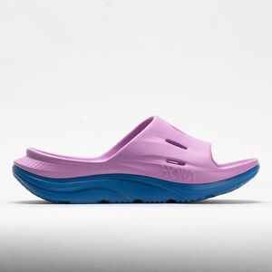 Hoka Pink and Blue Slide Sandals